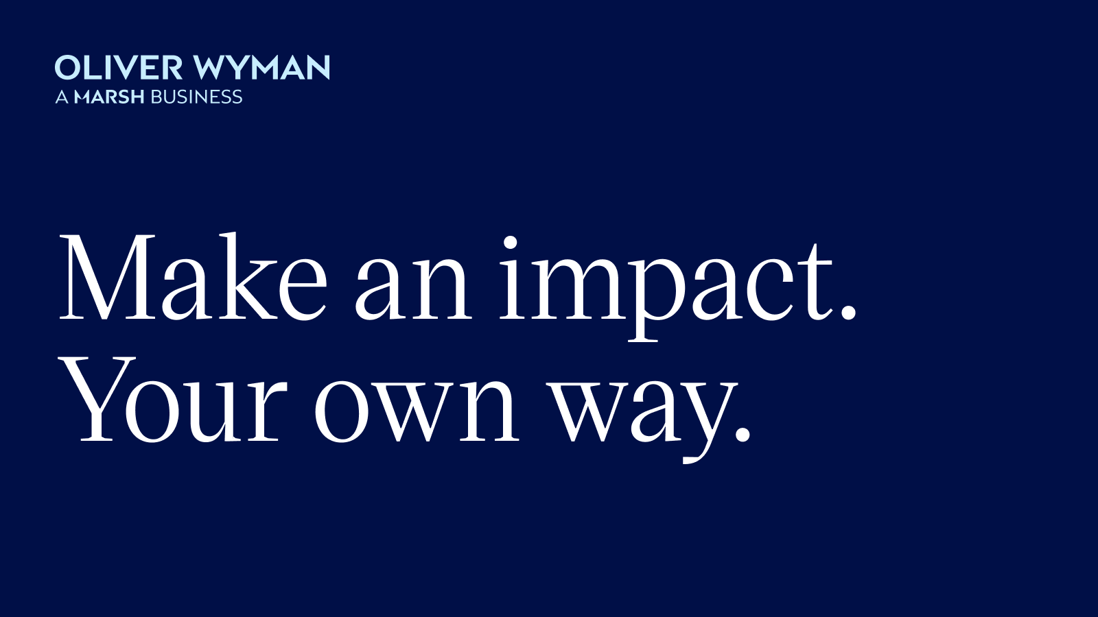 Oliver Wyman banner