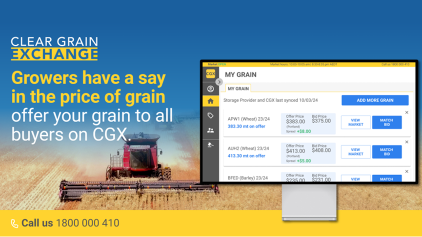 Clear Grain Exchange banner