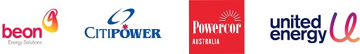 Beon, CitiPower, Powercor and United Energy logo